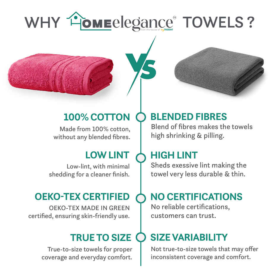 Mytrident Comfort Living Cotton Bath Towel | 28 in x 55 in | Candy Glow