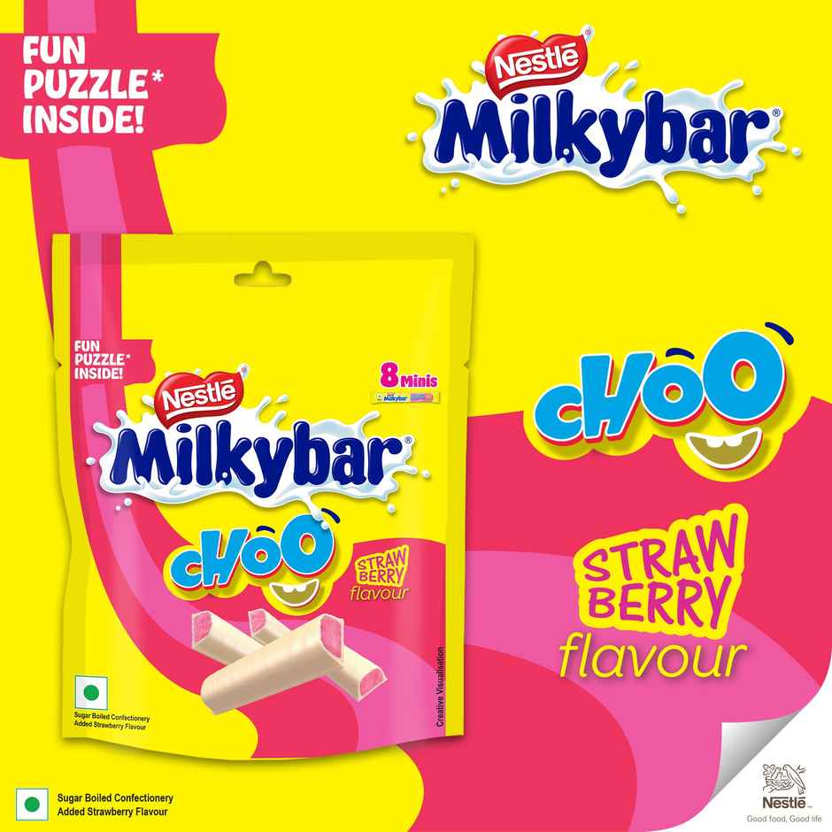 Nestle Milkybar Choo Strawberry Flavour Sharebag Combo  