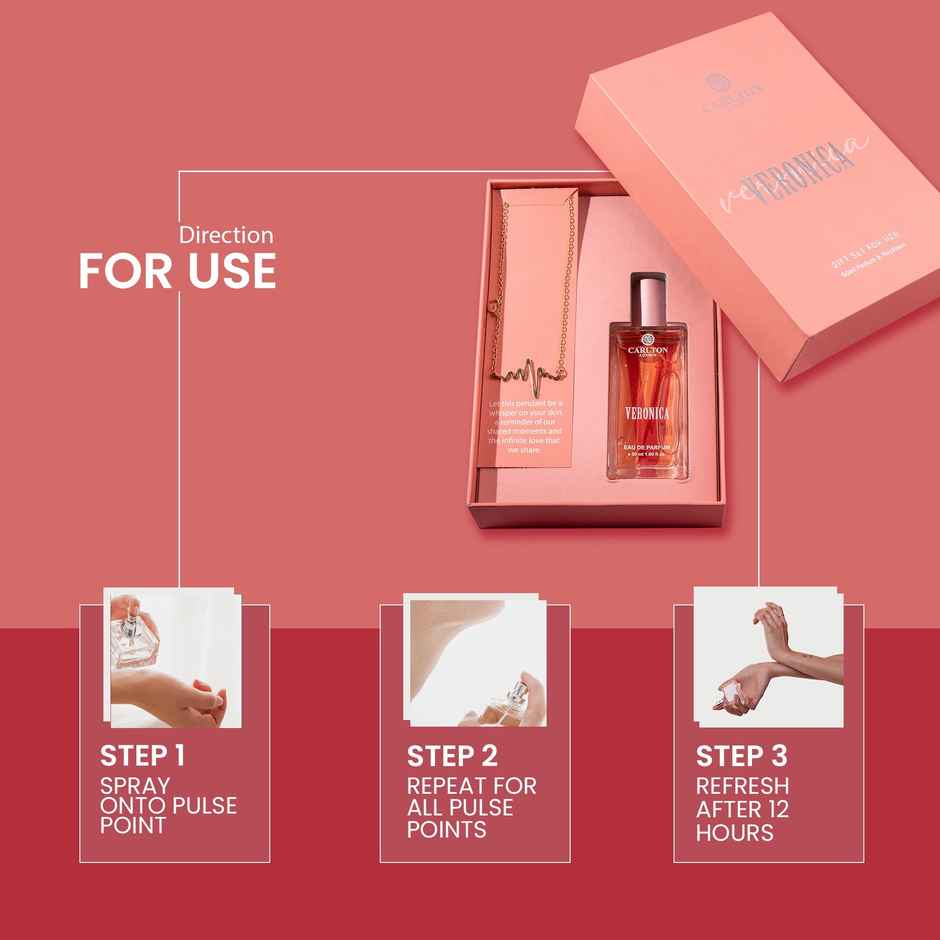 Carlton London Women Gift Set 2 Veronica 50ml with Necklace