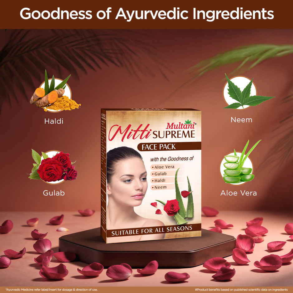 Multani Mitti 100% Pure Face Powder | Skin Brightening & Instant Glow
