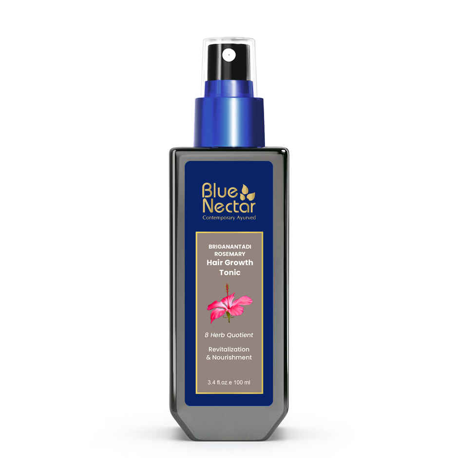 Blue Nectar Ayurvedic Rosemary Hair Growth Serum for Healthy Hair & Scalp