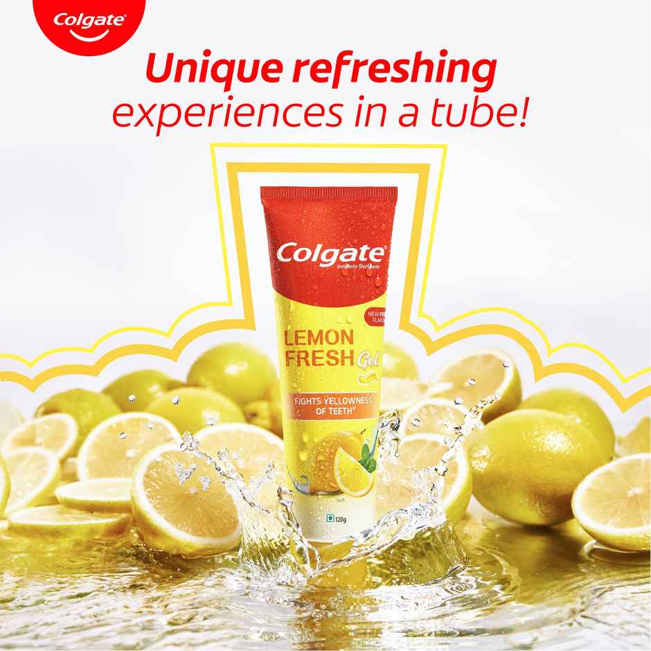 Colgate Lemon Fresh Gel Toothpaste | Fights Yellowness of Teeth | Freshens Breath