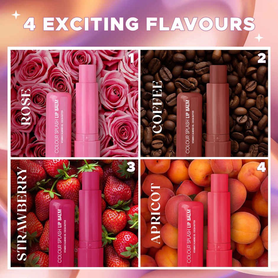 Hilary Rhoda Colour Splash Lip Balm With SPF15 Vitamin E | Cocoa Butter | 45 g | Coffee | Shade 02