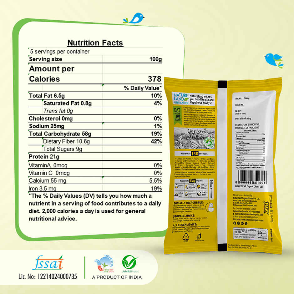 Natureland Organics Chana Besan