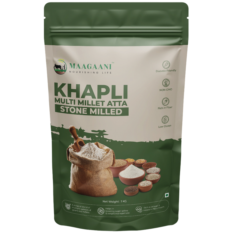 MAAGAANI Khapli Multi millet Atta | Stone Milled