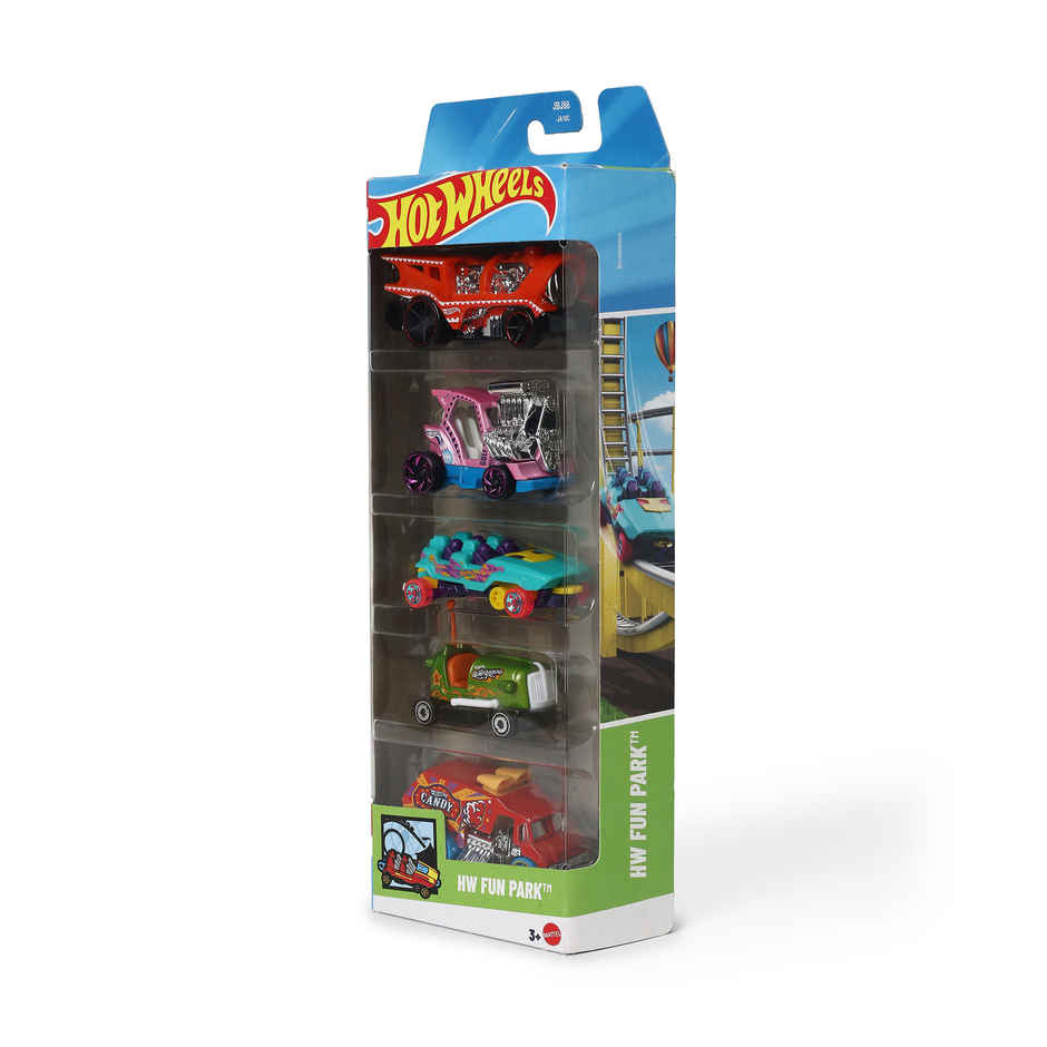 Hot Wheels 5-Car Pack of 1:64 Scale Vehicles HW-FUN-PARK