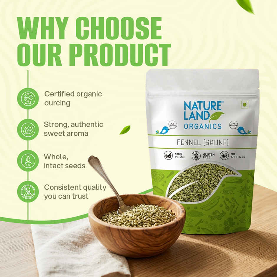Natureland Fennel Organic Saunf Seeds Combo