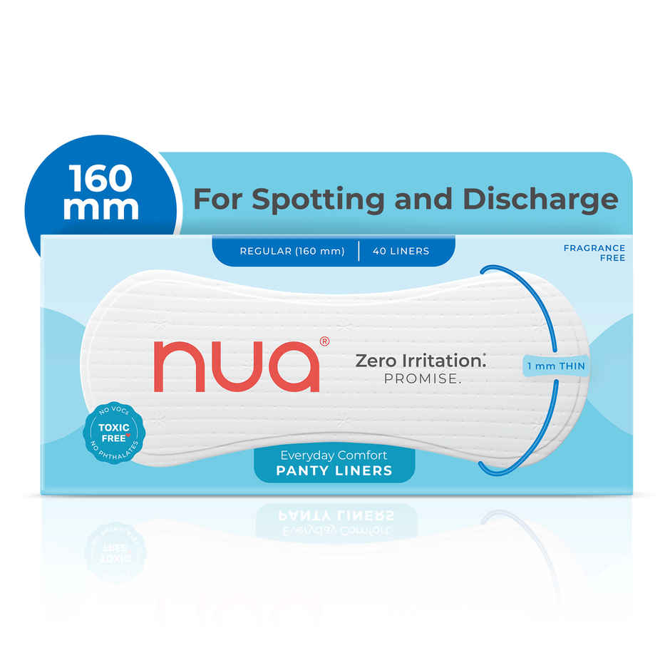 Nua Complete Comfort Sanitary Pads For Heavy Flow| 30 Xl+ (30pc) & Nua Panty Liners For Daily Use Regular - 160Mm (1pc) Combo