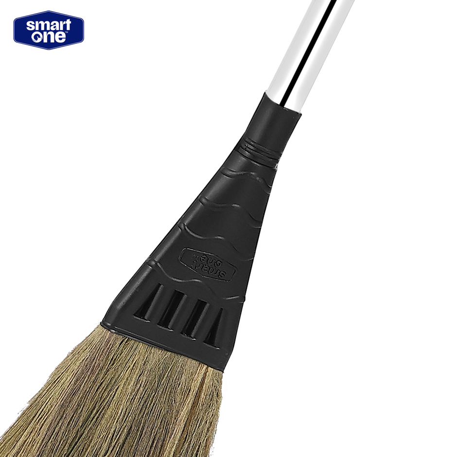 Smart One-Black- Five Fingers Handle Grass Broom, Silchar Grass, 49 Inch length, 450 gm