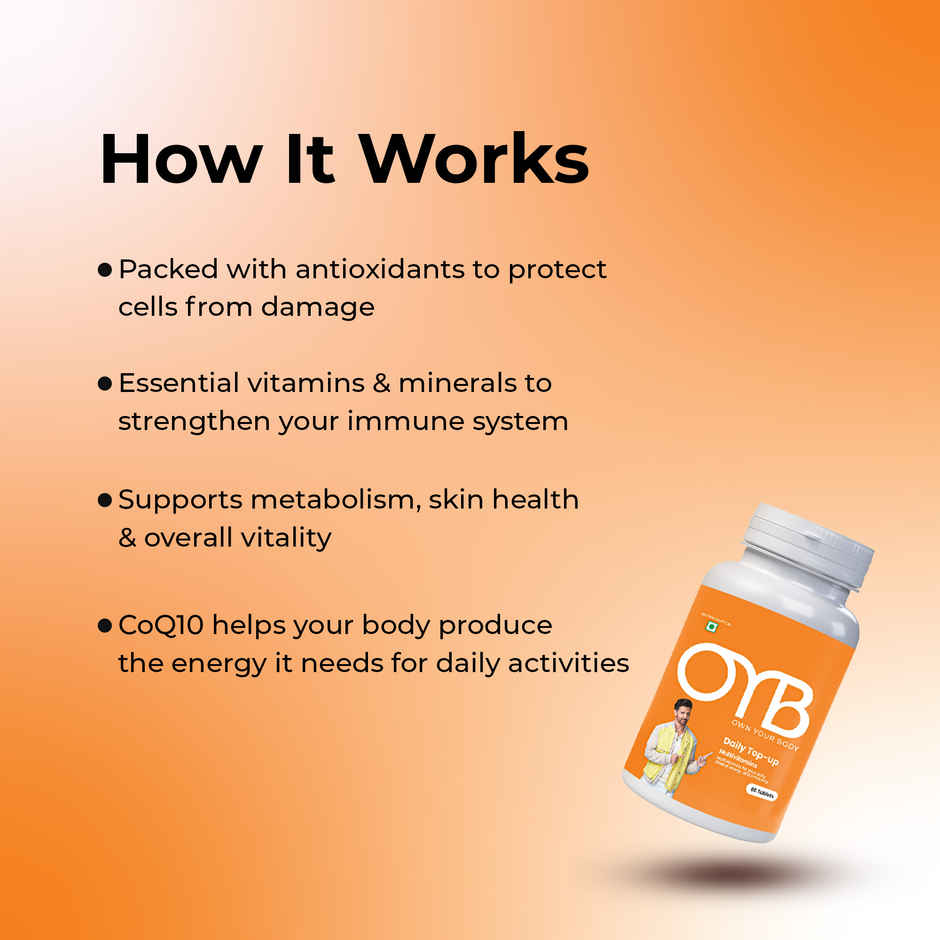 OYB Multivitamin with 24 Nutrients, Probiotics & Herbs