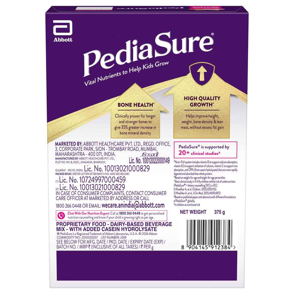 PediaSure Scientifically Designed Vanilla Drink Mix| For 2 - 6 years Kids