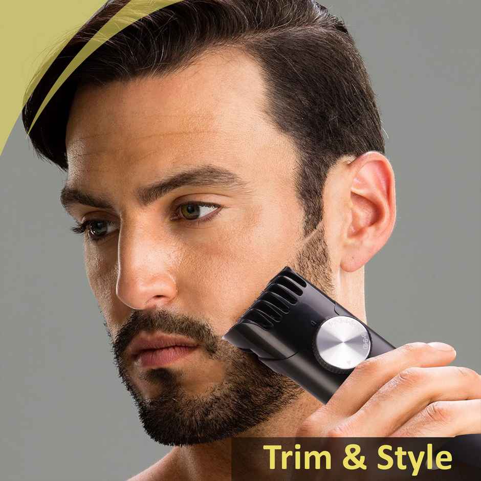 Agaro Mt 8001 Beard Trimmer For Men | 60min Run Time | Usb Charging | Fast Charge | Black