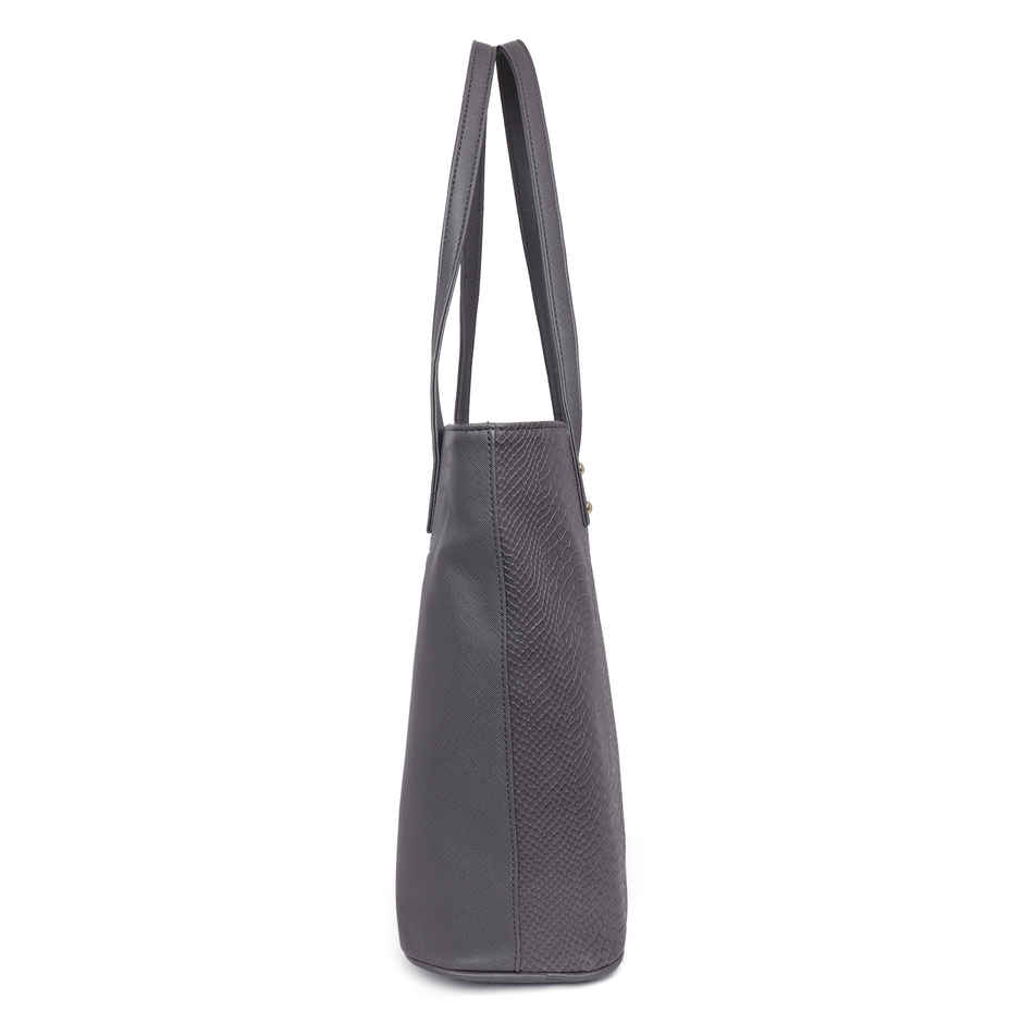 Lavie Women's Croc Pavo Tote Handbag | Tote Bag For Work | Ladies purse | Shoulder Bag | Dark Grey