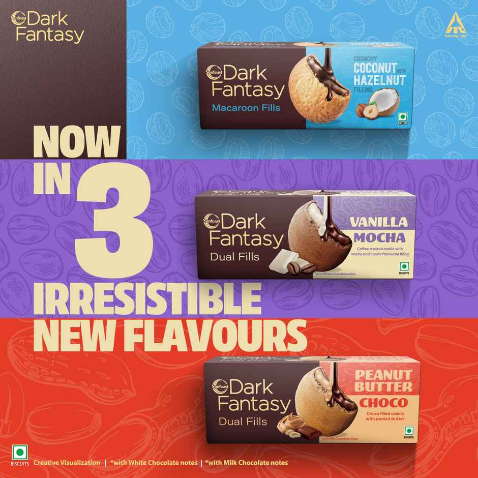 Mocha Vanilla Dual Fills Biscuit By Sunfeast Dark Fantasy