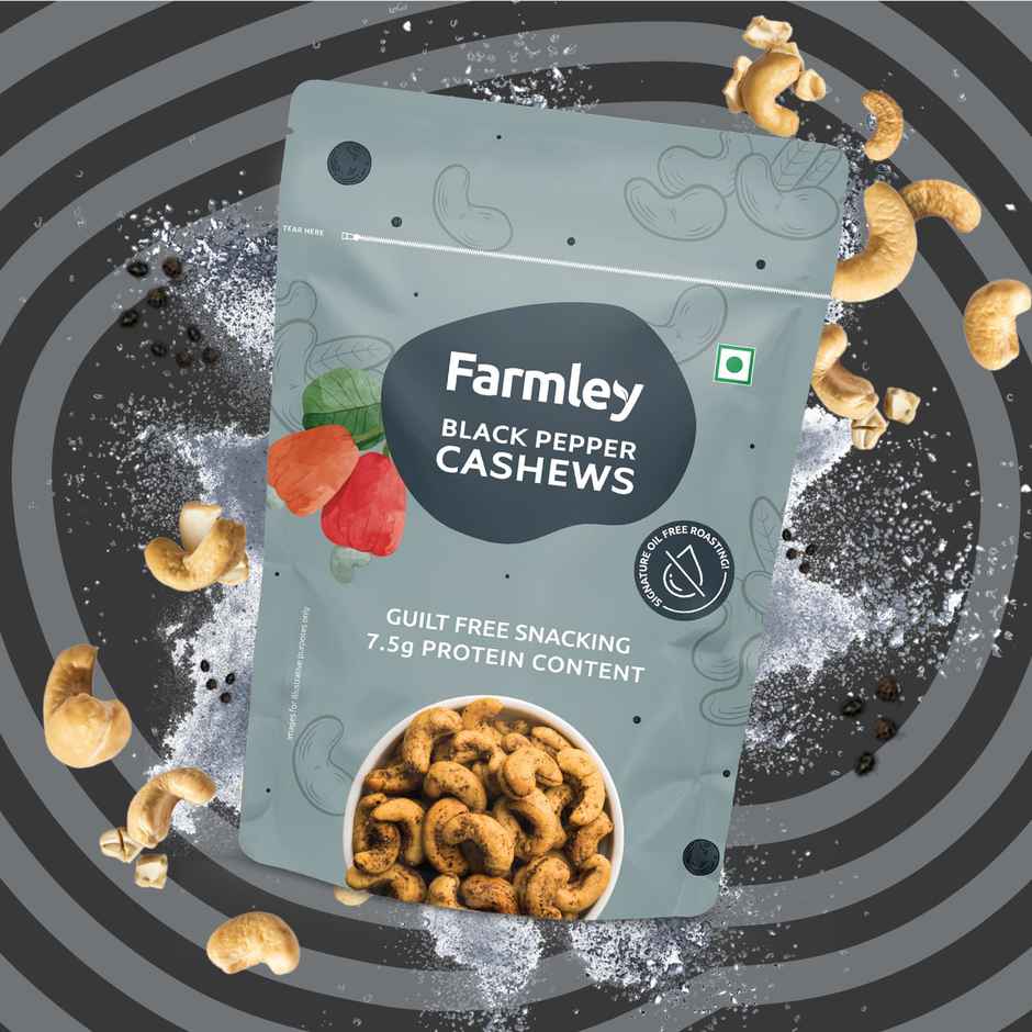 Farmley Black Pepper Roasted Cashews | Kaju