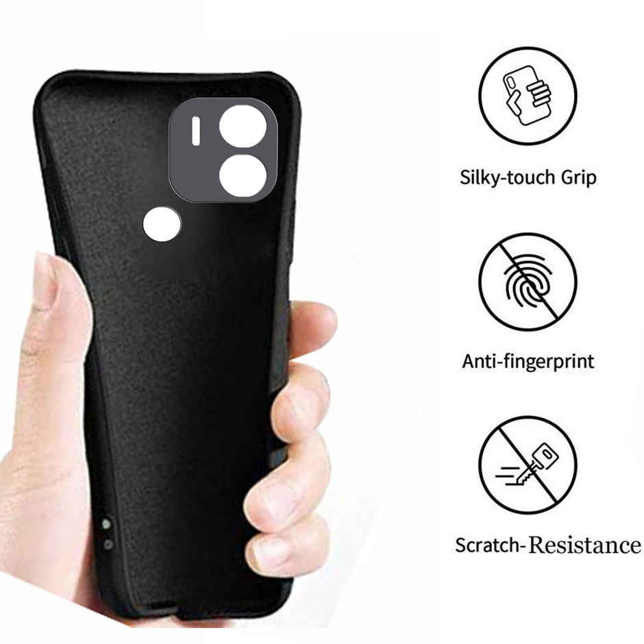 Artistque Case for Poco C51 Back Cover - Plain Liquid Silicone