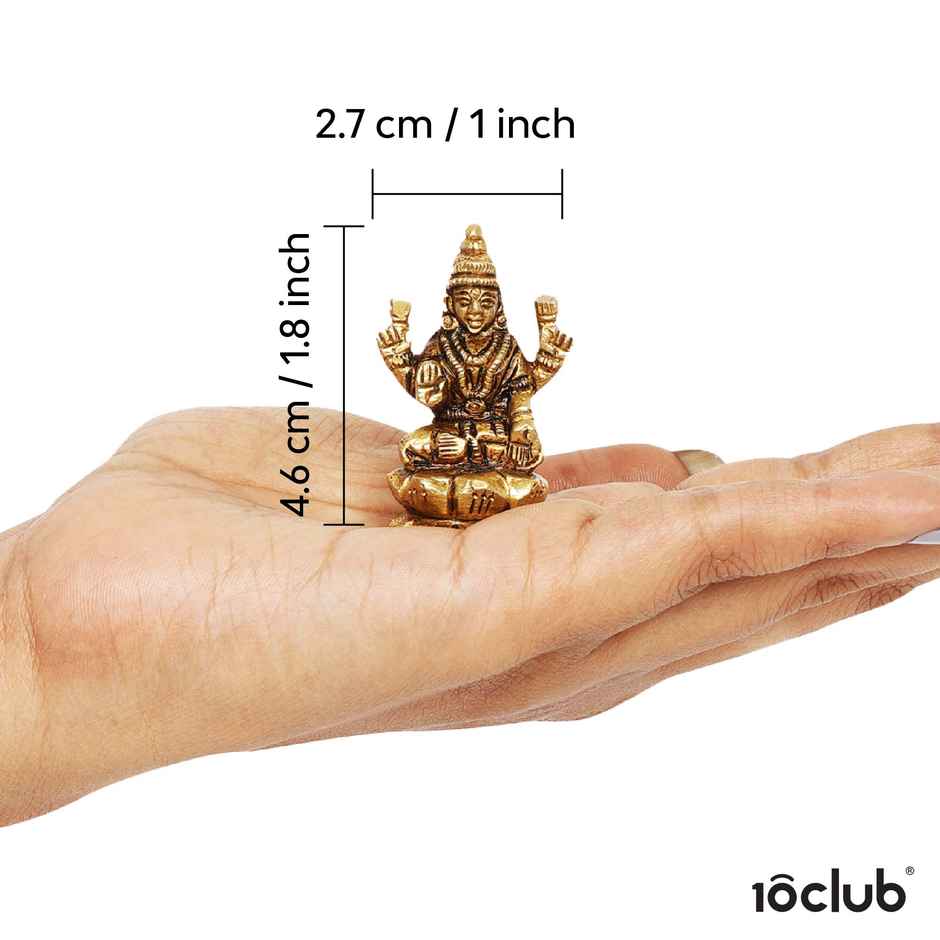 Goddess Lakshmi Idol, Yellow | 10club