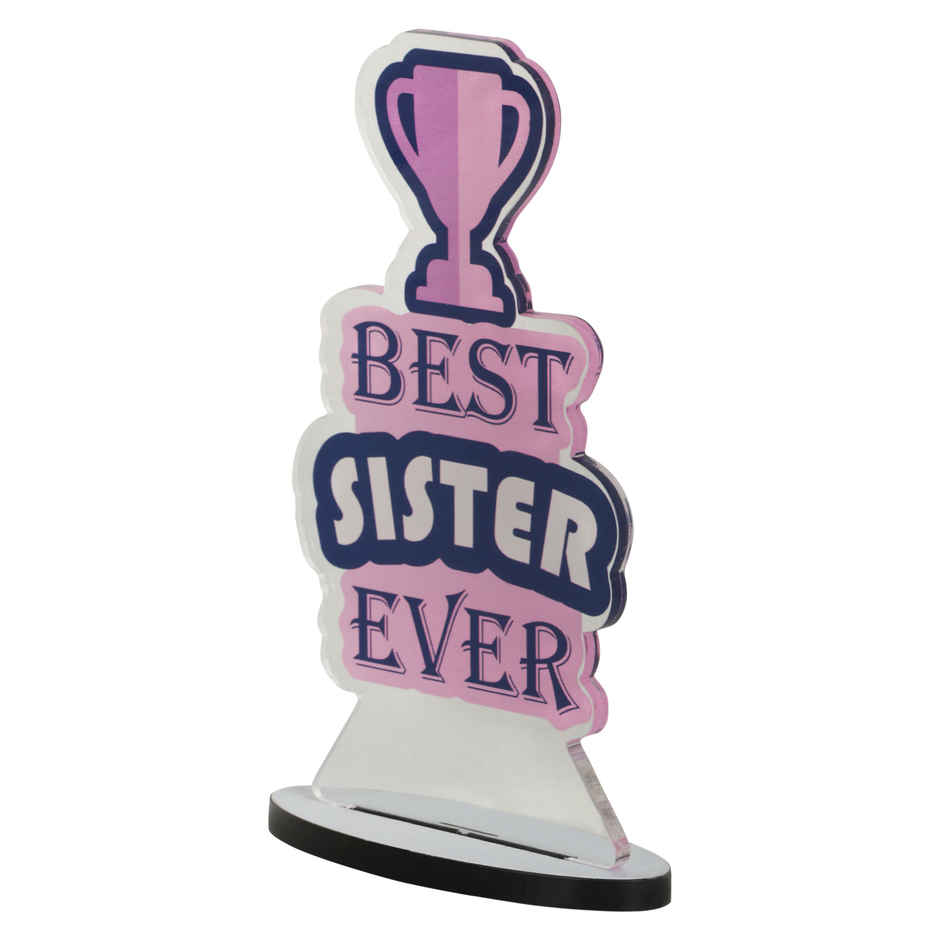 Quace Best Sister Ever Acrylic Trophy