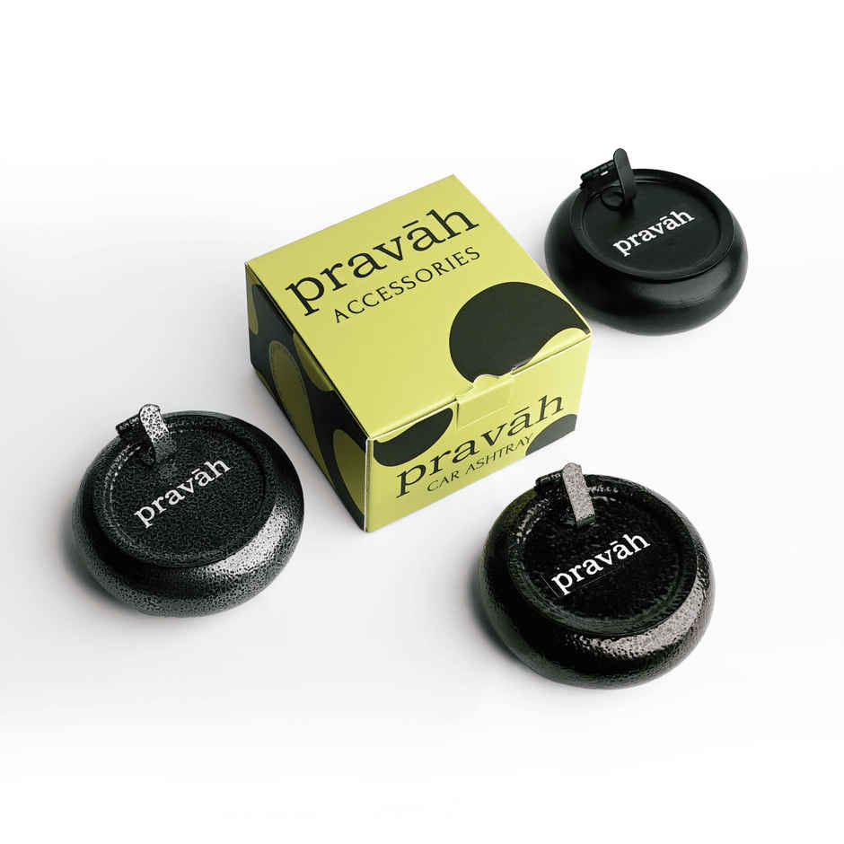Pravah Small Car Ashtray (Metal) | Assorted