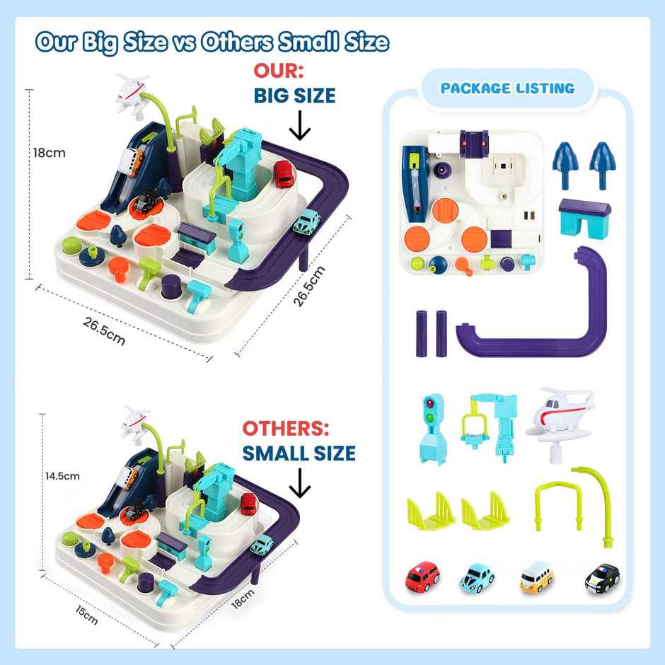 Kidology Car Adventure Toys for Kids | Parking Toy Car | Race Track Toys For Boys | Gift For Kids
