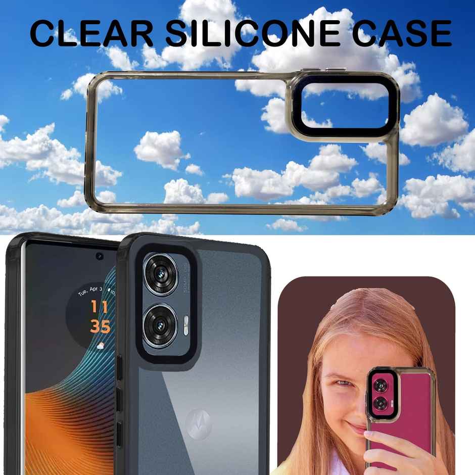 Artistque Case For Motorola Moto Edge 50 Fusion | Motorola G85 Back Cover - Transparent TPU Cover