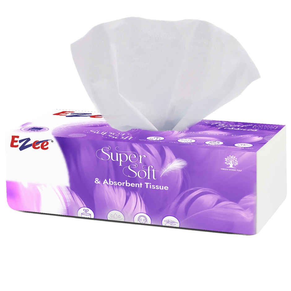 EZEE Soft Facial Tissue Paper | 2ply | 6 pack (600 pulls)