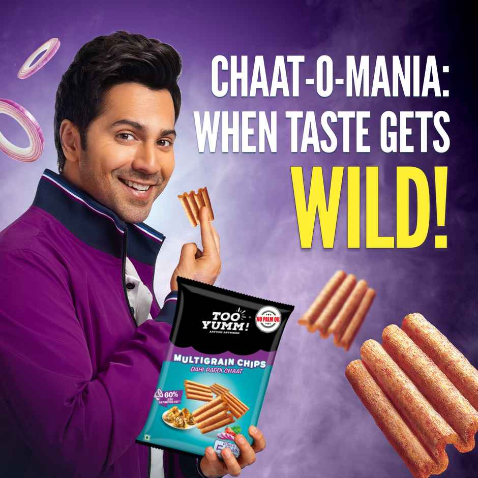 Too Yumm Dahi Papdi Chaat Multigrain Chips, 60% Less Saturated Fats, No Palm Oil Healthy Chips