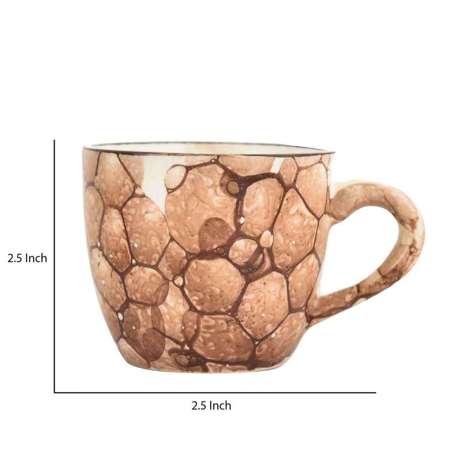 OGGN Mud & Moss Ceramic Tea and Coffee Cups | Set of 6 - 140 ml