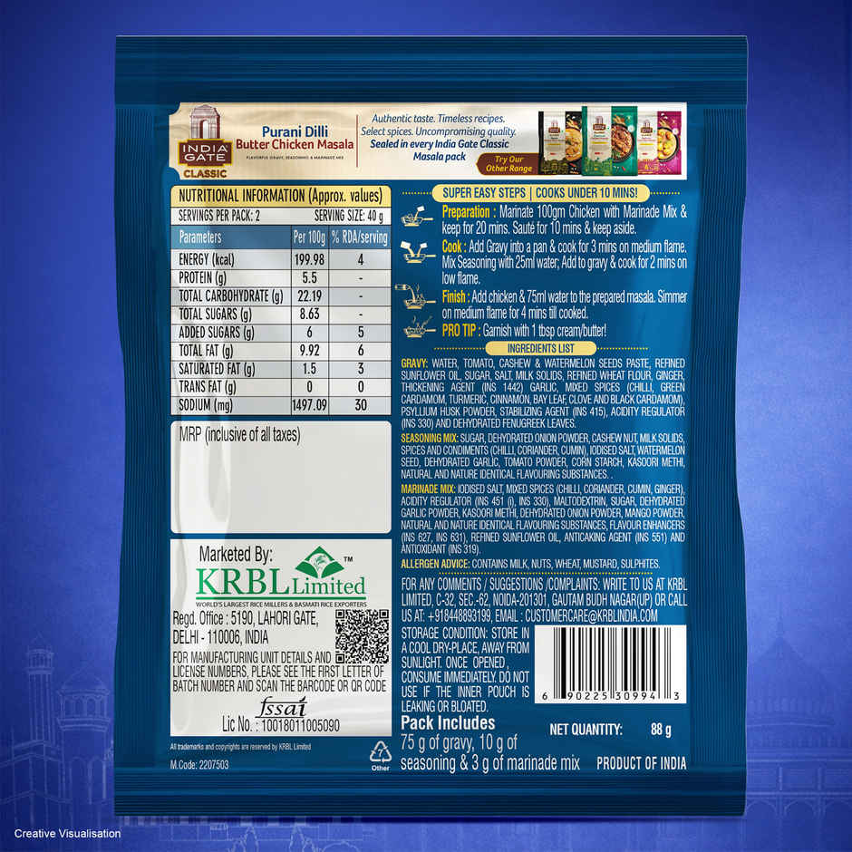 India Gate Classic Purani Dilli Butter Chicken Masala