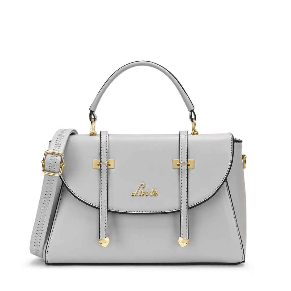 Lavie Women's Beech Flap Satchel Handbag | Ladies Purse | Shoulder Bag | Large | Light Grey