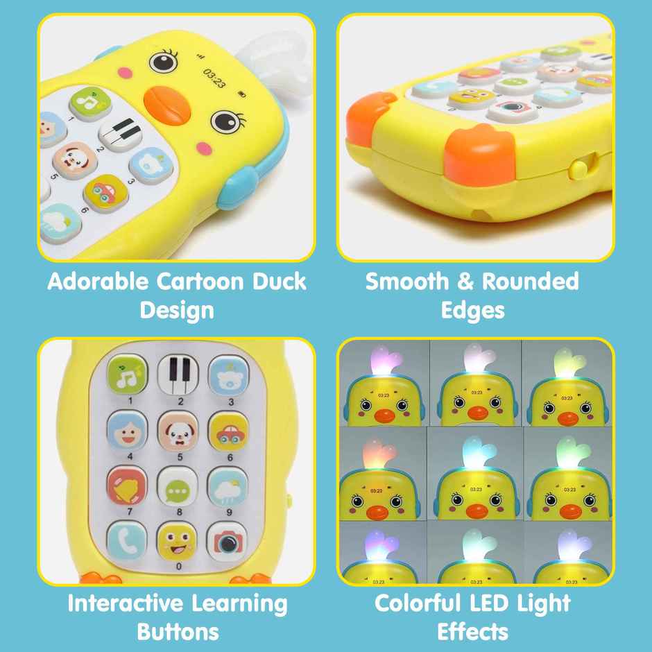 Kidology Toy Phone For Baby Mobile Phone Musical Sound Toy For Kids | Yellow