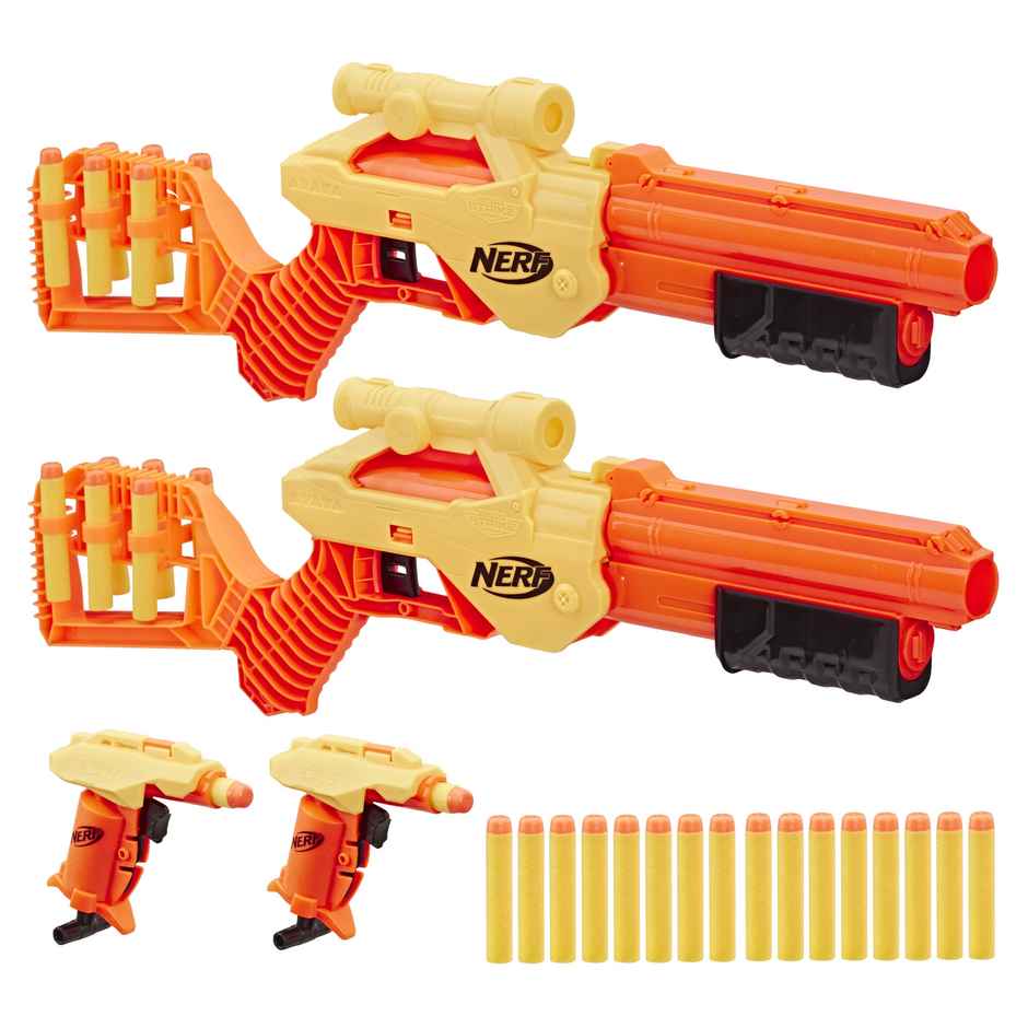 Nerf 30-Piece Nerf Alpha Strike Lynx SD-1 & Stinger SD-1 | 4 Blasters | 26 Nerf Elite Darts | Toy Gun