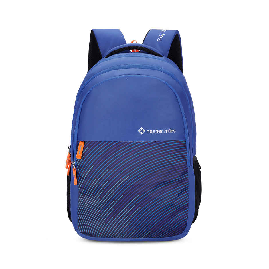Nasher Miles Wave Backpack- Unisex- 3 Compartment Bag- Navy Blue- 45L