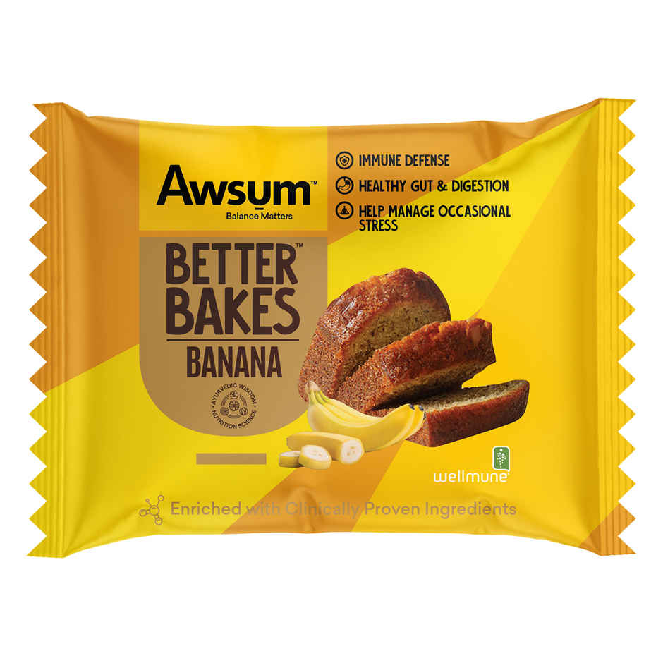 Awsum Better Bakes Banana Chocolate Eggless Cake | Bakery Delight