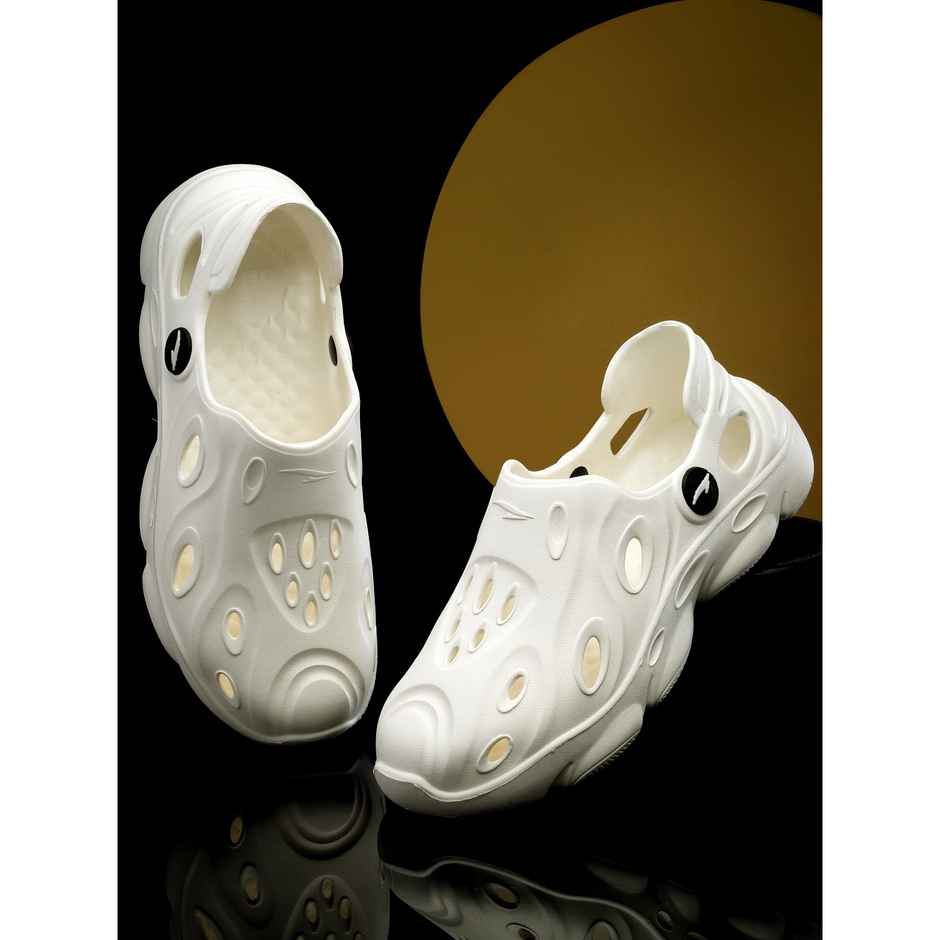 Asian Safari-02 Men Clogs Off White (UK-7)