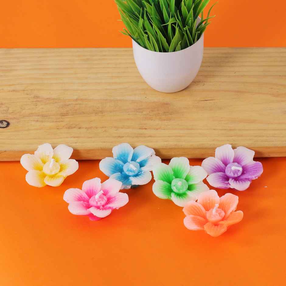 Unscented Floating Candles | Pack of 6 | Assorted | Home Decor | Pichai