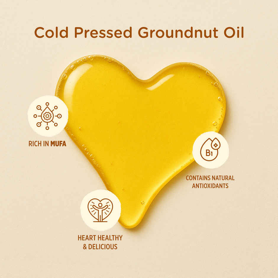 Vimal Wellness Groundnut (Peanut) Cold Pressed Oil | Healthy Cooking Oil