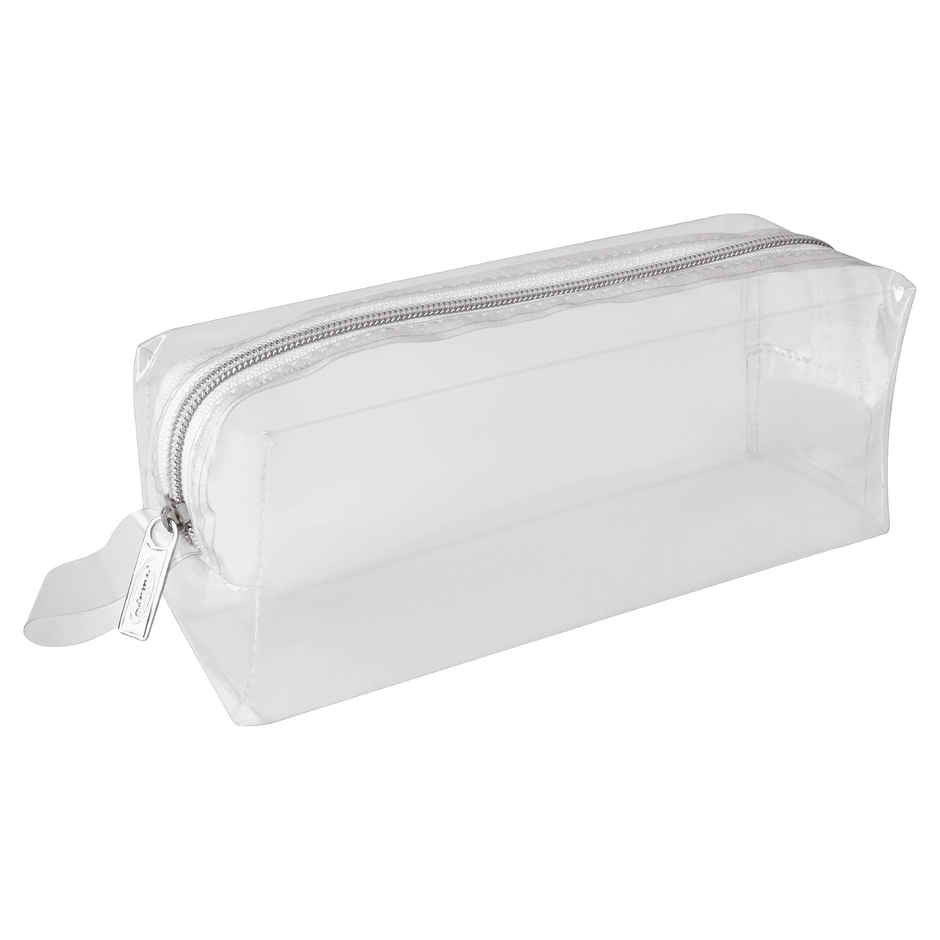PRATAP Single Zip Pvc Pouch Clear