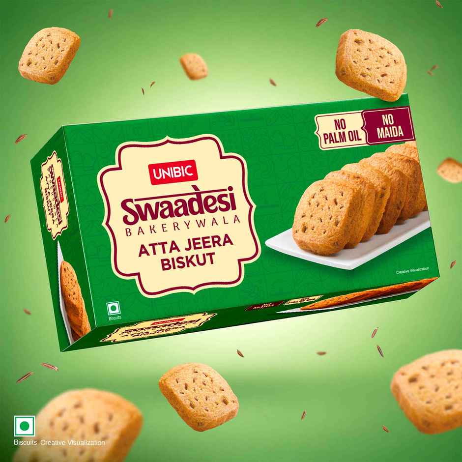 UNIBIC Swaadesi Atta Jeera Bakery Biskut | No Maida| |No Palm Oil