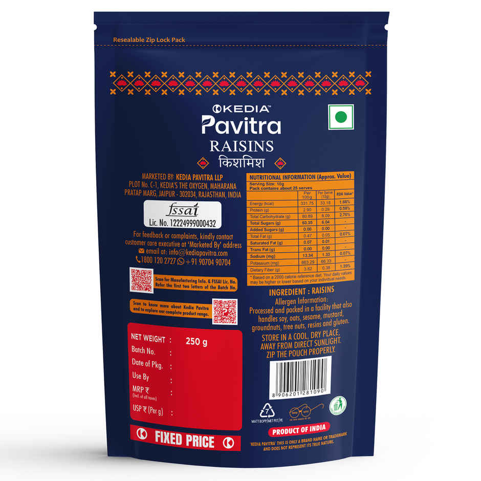 Kedia Pavitra Premium Raisins| Kishmish