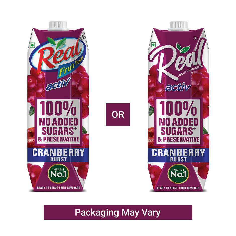Real Activ Cranberry Juice, No Added Sugars & Preservative