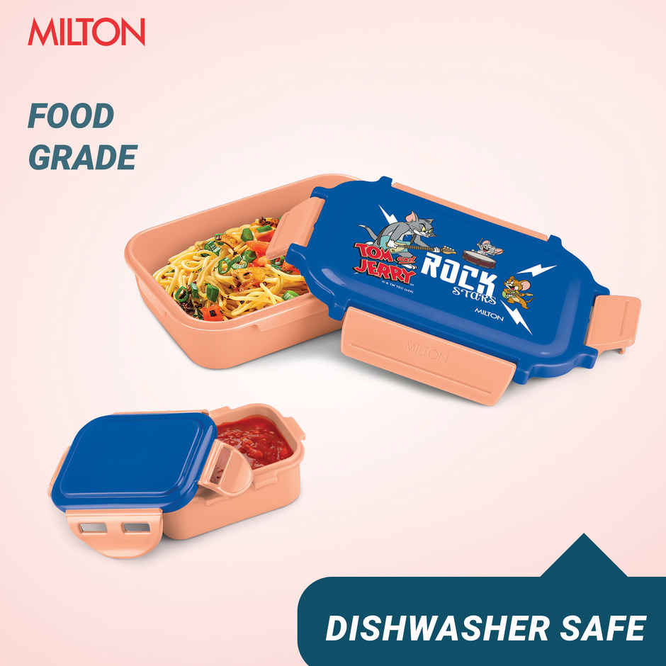 Milton Sherry Kids Tiffin Lunch Box | 520 ml | Peach | Tom & Jerry