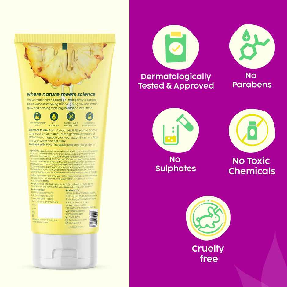 Plix Pineapple Juicy Cleanser with Niacinamide for De-pigmentation