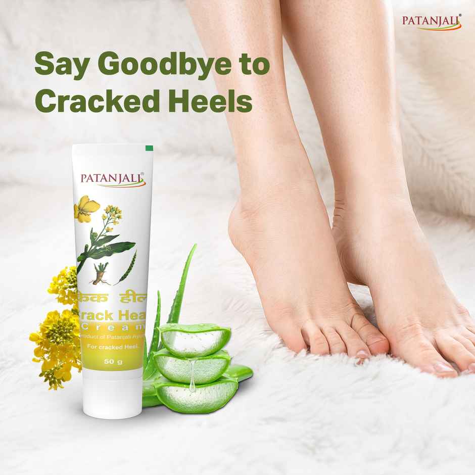Patanjali Crack Heal Repair Cream - Dry Cracked Heels, Moisturising Care