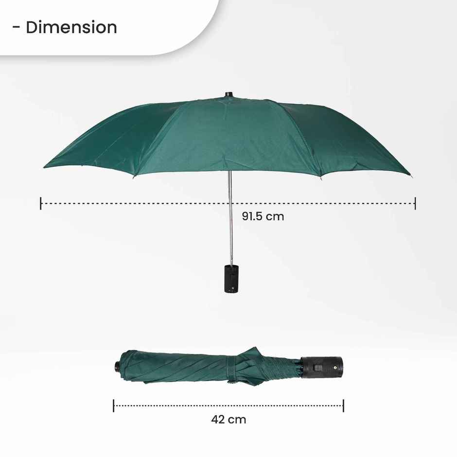 EUME Leatrix Auto-Open Umbrella | Green | 21 inch | 2 Fold