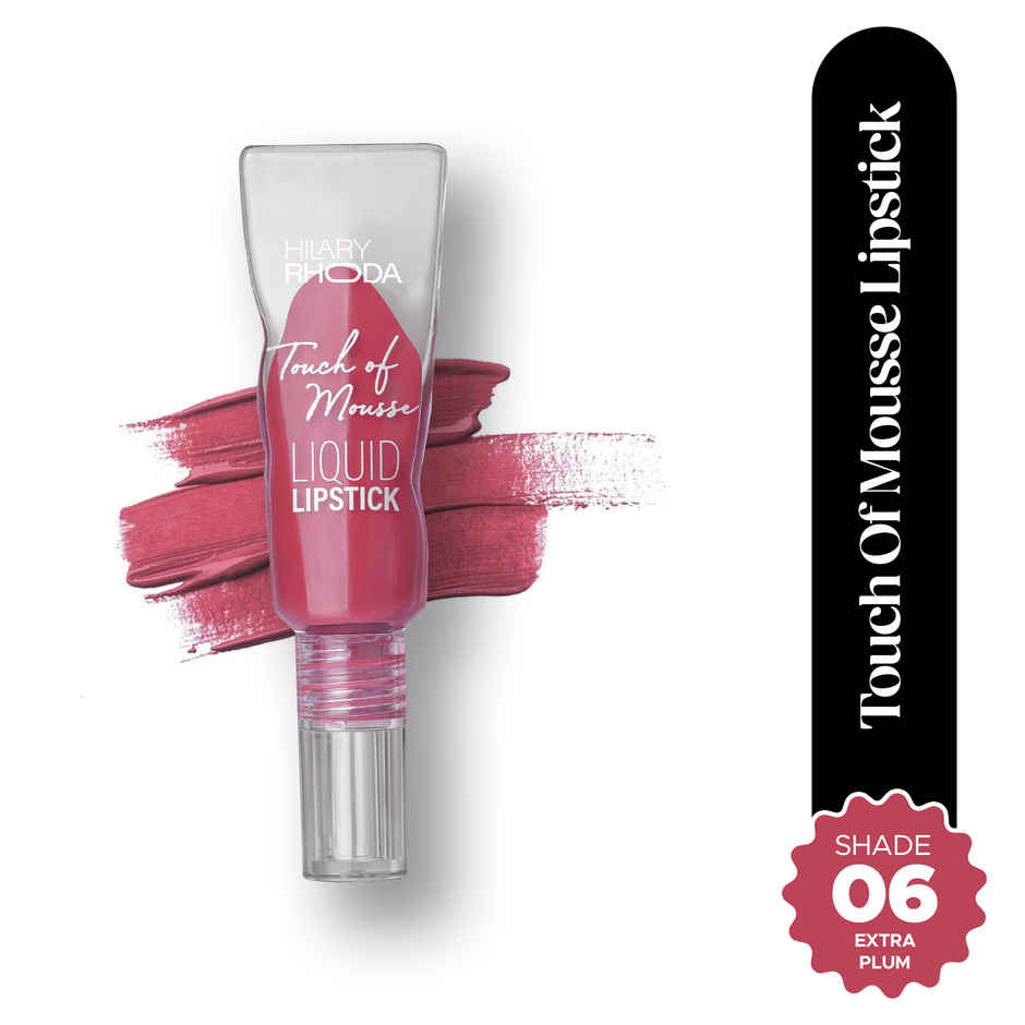 Hilary Rhoda Touch Of Mousse Lipstick Vegan | Extra Plum | Shade 06