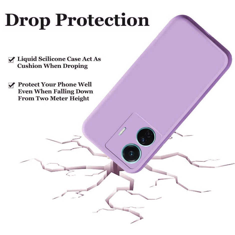 Artistque Case For Iqoo Z6 44W / Vivo T1 44W Back Cover - Plain Liquid Silicone Cover