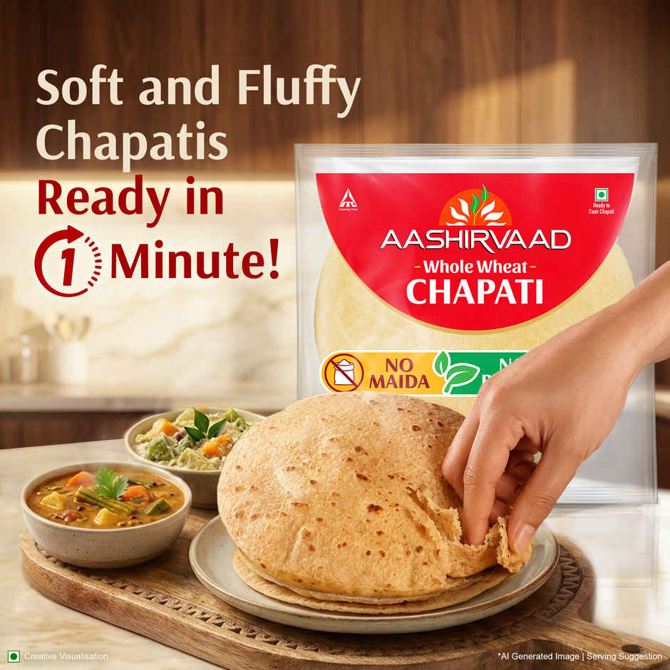 Aashirvaad Chapati made from Atta | No Added Preservatives