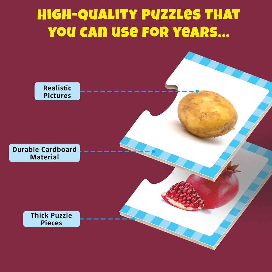 Little Berry Fruits & Vegetables Early Learning Puzzle Game For Kids 2+ Years - Learning Toy - Lb29