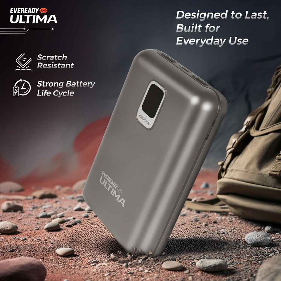 Eveready Ultima 20000 mAh Compact | Power Bank With Cable and Digital Display - PB21